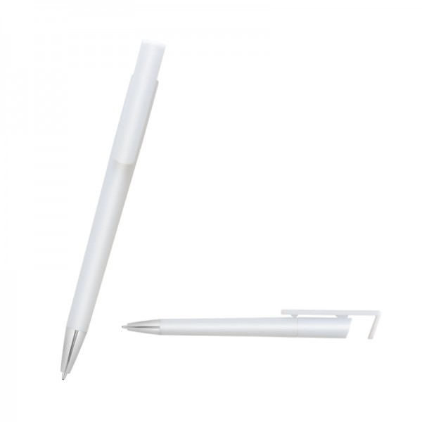 HM-19112  Beyaz Otomatik Plastik Tükenmez Kalem