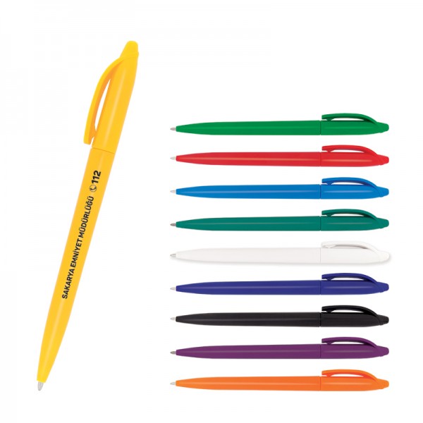 HM-19916 446 Siyah Plastik Tükenmez Kalem