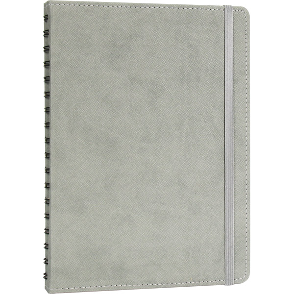 HM-39756 Gri Gizli Spiralli Ajanda 17,5x24 cm