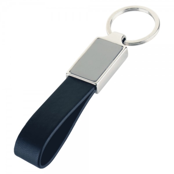 HM-2394 Siyah Metal - Deri Anahtarlık