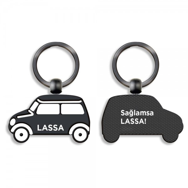 HM-4294 Siyah Çift Yön Metal Anahtarlık