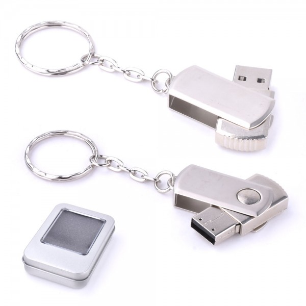 HM-30512 USB 3.0 Bellek 32 GB Döner Kapaklı Metal Anahtarlık
